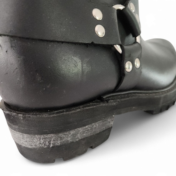 FRYE Harness 12R Black Leather Boots men’s size 11 - Picture 6 of 13